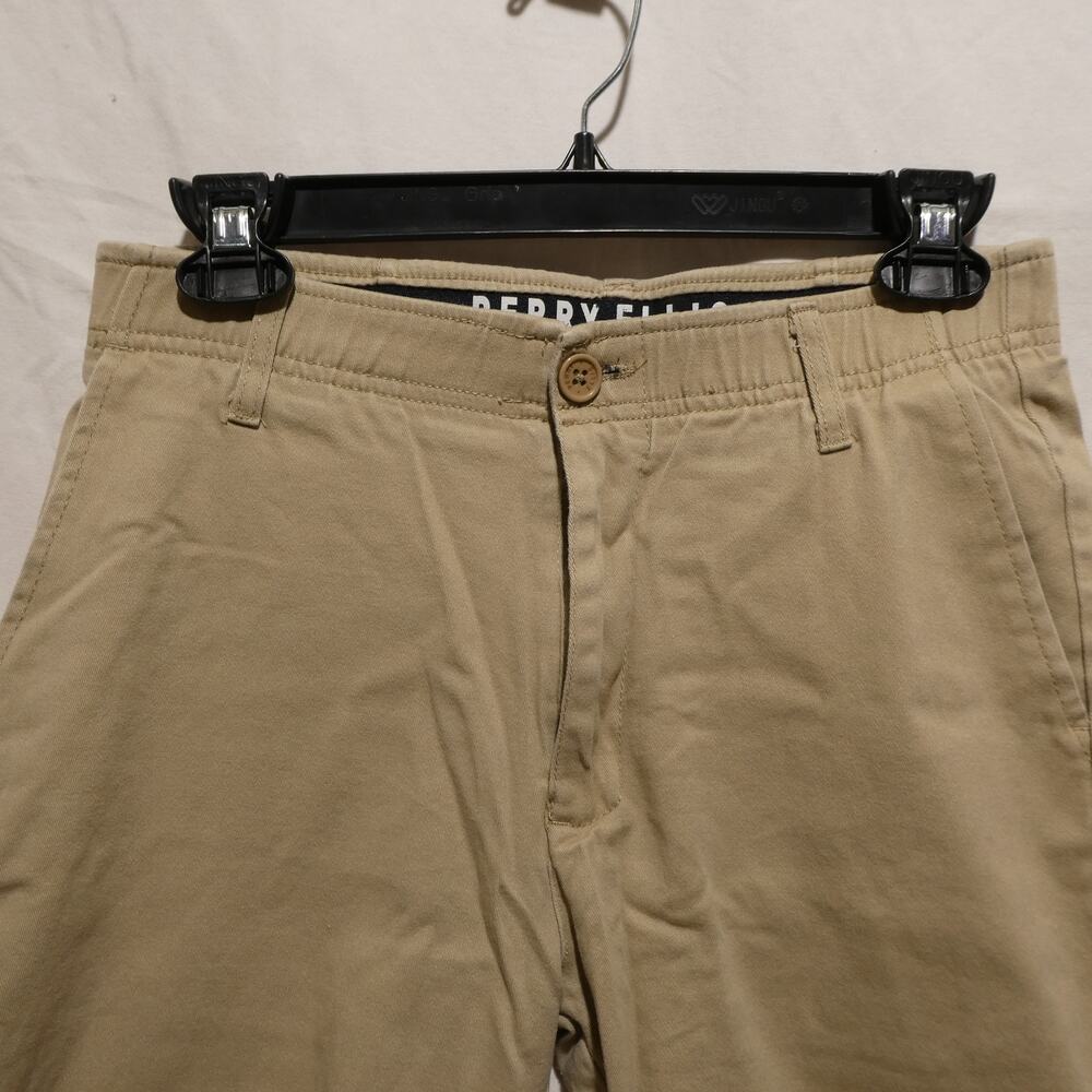 Perry Ellis Chino Shorts Kids Size 18 Khaki Tan Stretch Twill Casual‎ School